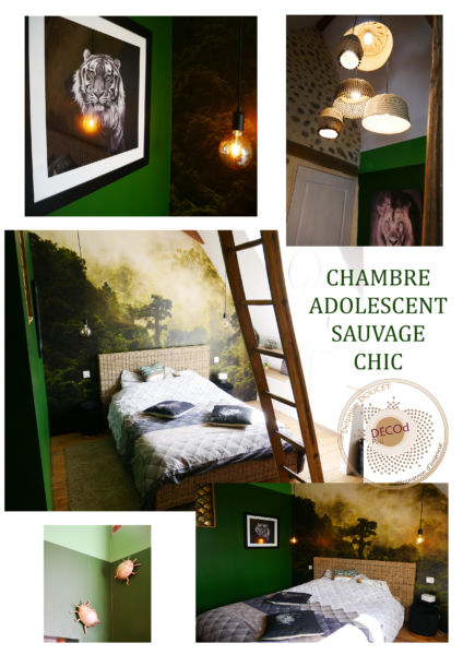<strong>chambre adolescent sauvage chic</strong> <em>lustre créé spécialement. chambre chaleureuse, à l’identité forte et simple</em><br /></p><p>