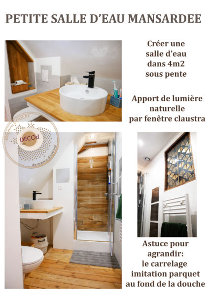 <strong>petite salle d’eau mansardéee</strong> <em>espace sur-mesure</em><br /></p><p>