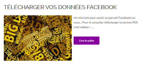 <strong>Un oeil sur vos données Facebook</strong> <em></em><br /></p><p>